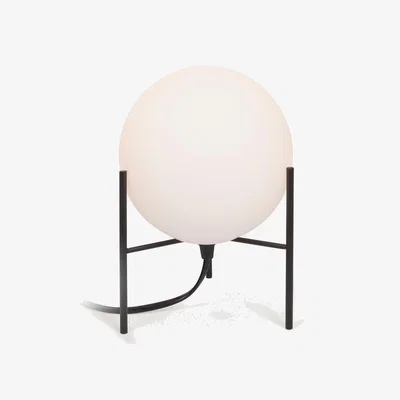 Kave Home Seina table lamp in steel with black finish UK adapter