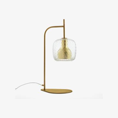 La Redoute Mistinguett Brass and Chiselled Glass Table Lamp