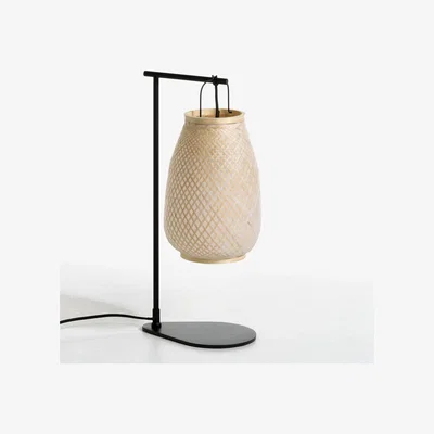 La Redoute Titouan Bamboo and Metal Table Lamp by E. Gallina