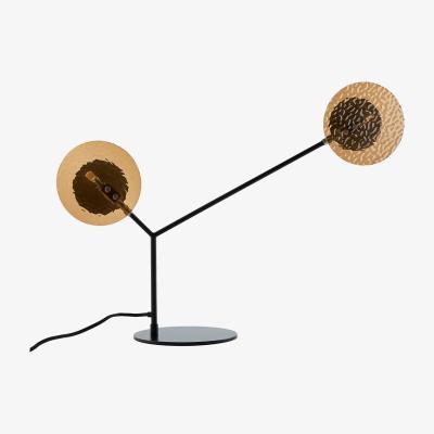 La Redoute Palma Metal and Amber Glass Lamp