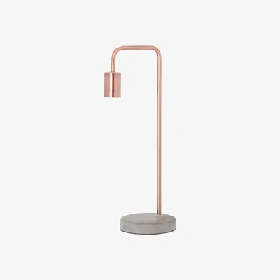 La Redoute Copper Industrial Table Lamp With Stone Base