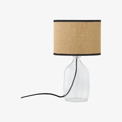 La Redoute Ania Glass & Linen Table Lamp