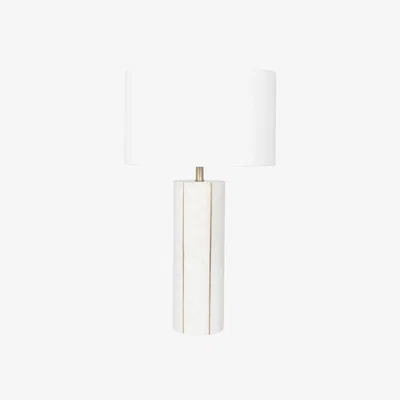 La Redoute Marble and Gold Metal Tall Table Lamp