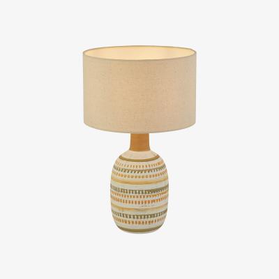 La Redoute Cream and Grey Ceramic Table Lamp