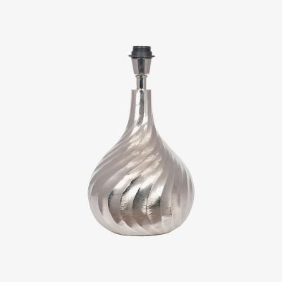 La Redoute Silver Hammered Metal Effect Twist Table Lamp Base