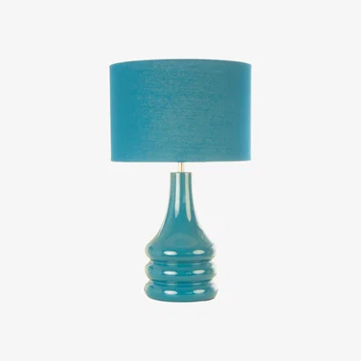La Redoute Teal Retro Ceramic Table Lamp