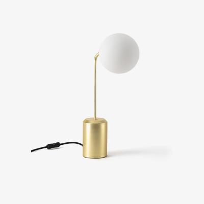 La Redoute Moricio Brass & Smoky Glass Table Lamp