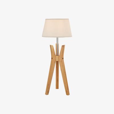La Redoute Tapered Natural Wood Tripod Table Lamp