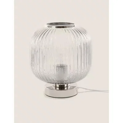 Marks & Spencer M&S Amelia Ridged Table Lamp - Antique Brass, Antique Brass,Grey