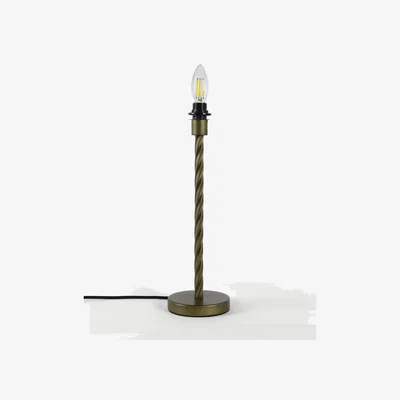 Marks & Spencer M&S Metal Twisted Table Lamp Base - Antique Brass, Antique Brass