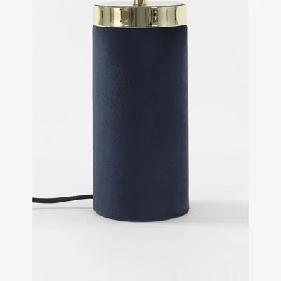 Marks & Spencer M&S Velvet Medium Table Lamp - Blue, Blue