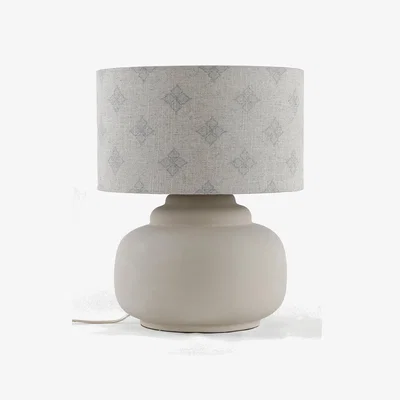 Marks & Spencer M And S X Fired Earth Ornate Ceramic Table Lamp - White, White