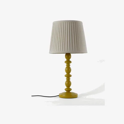 Marks & Spencer M&S Lotty Wooden Table Lamp - Ochre, Ochre