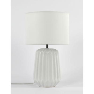 Marks & Spencer M&S Ceramic Geometric Table Lamp - White Mix, White Mix