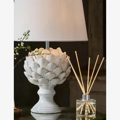 Marks & Spencer Laura Ashley Ceramic Artichoke Table Lamp - Silver, Silver