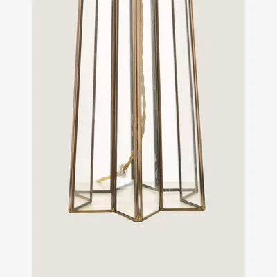Marks & Spencer Laura Ashley Star Glass Table Lamp - Antique Brass, Antique Brass