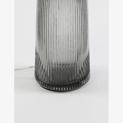Marks & Spencer M&S  Ridged Glass Table Lamp Base - Smoke, Smoke