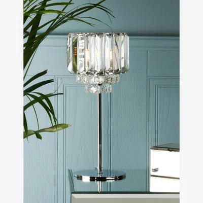 Marks & Spencer Laura Ashley Vienna Crystal Table Lamp - Silver, Silver