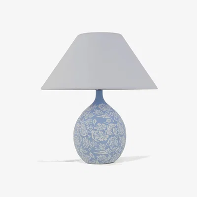 Marks & Spencer M&S Ava Ceramic Floral Table Lamp - White, White