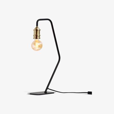 Made.com Starkey Table Lamp, Black and Brass