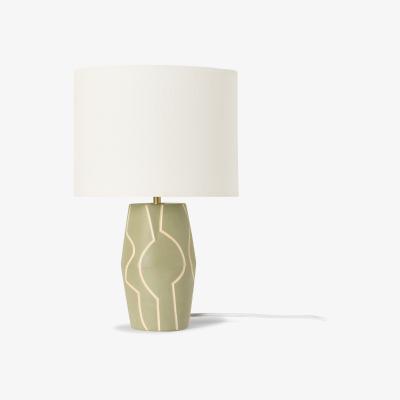 Made.com Nuwan Abstract Pattern Table Light, Green