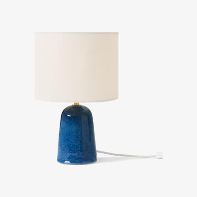 Made.com Nooby Table Lamp, Blue Reactive Glaze Ceramic