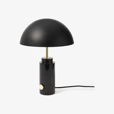 Made.com Adalyn Table Lamp, Black Marble & Brass