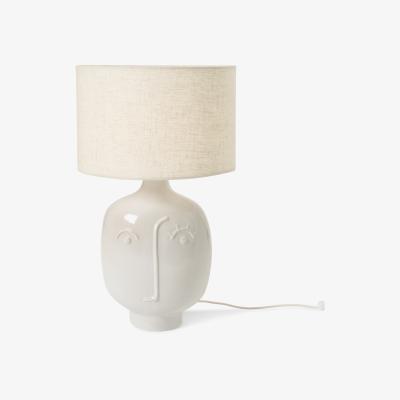 Made.com Face Table Lamp, White Ceramic