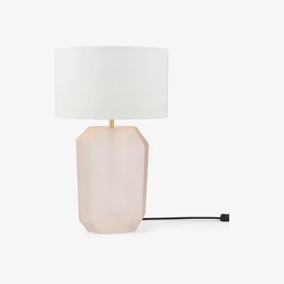 Made.com Aquari Glass Table Lamp, Pink