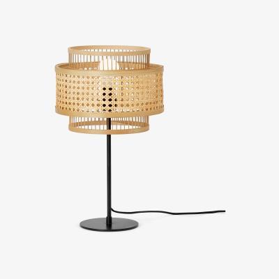 Made.com Yen Table Lamp, Natural Cane