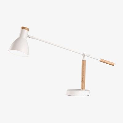 Made.com Cohen Table Lamp, White and Natural Oak