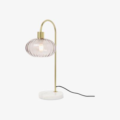 Made.com Tilbury Table Light, Blush, Grey & Antique Brass