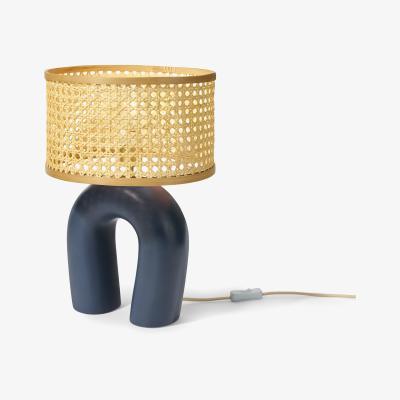 Made.com Otha Ceramic Table Lamp, Blue