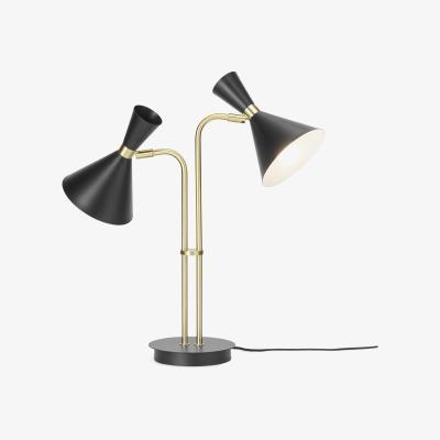 Made.com Axton Duo Table Lamp, Black & Brushed Brass