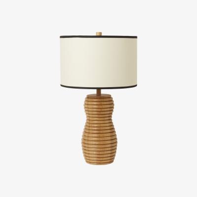 Made in Design Méli Table lamp - / Ø 23  x H 46.5 cm - Oak & fabric by Maison Sarah Lavoine Natural wood