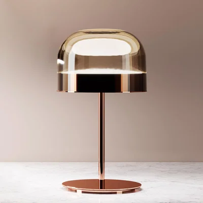 Made in Design Equatore Small Table lamp - / LED - Glass - H 43 cm by Fontana Arte Brown/Copper