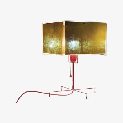 Made in Design 24 Karat Blau T Table lamp by Ingo Maurer Red/Gold