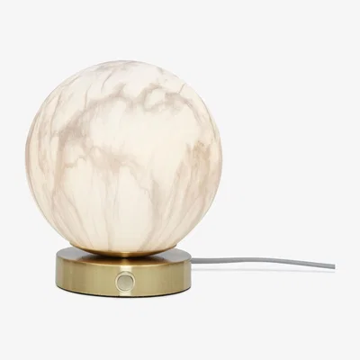 Made in Design Carrara Table lamp - / Ø 16 cm - Marble effect glass by It's about Romi White/Gold