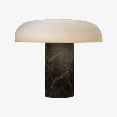 Made in Design Tropico Grande Table lamp - / LED - H 40 cm / Glass & marble by Fontana Arte White/Black
