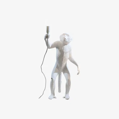 Made in Design Monkey Standing Table lamp - / Indoor - H 54 cm by Seletti White