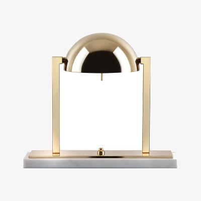 Made in Design Diane Table lamp metal gold / Jacques Adnet, 1932 - Limited edition - Lumen Center Italia