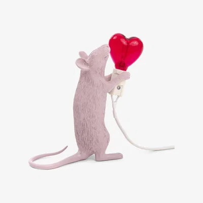 Made in Design Mouse Sitting #2 Table lamp - / Valentines Limited edition by Seletti Pink