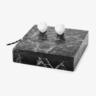 Made in Design Essentials n°2 Table lamp - / Wall light - Marble - 25 x 25 cm by Serax Black