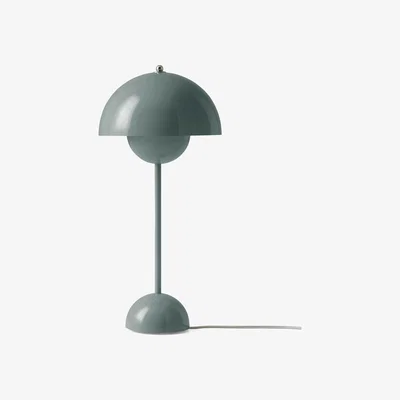 Made in Design FlowerPot VP3 Table lamp - / H 50 cm - By Verner Panton, 1969 by &tradition Blue/Grey