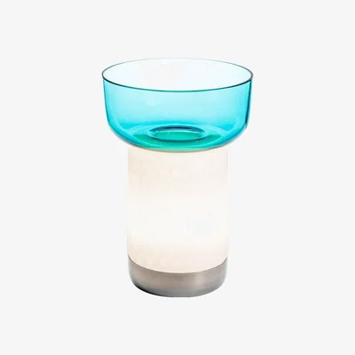 Made in Design Bontà Wireless lamp - / Removable glass bowl - Ø 18 x H 26.4 cm by Artemide Blue