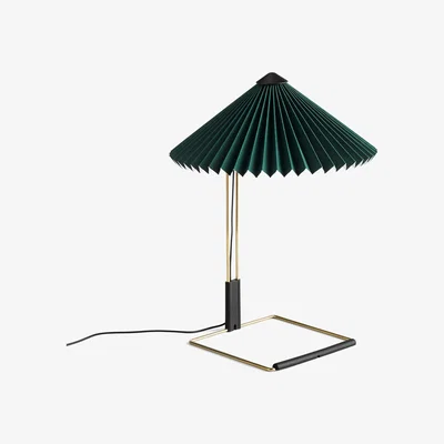 Made in Design Matin Small Table lamp - / LED - H 38 cm - Fabric & metal by Hay Green
