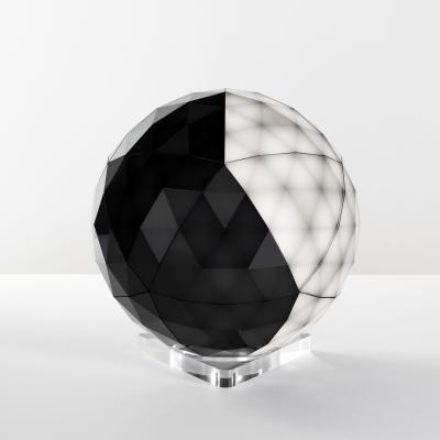 Made in Design Huara LED Table lamp - / Ø 40 cm - Touch surface / Bluetooth by Artemide Black/Transparent