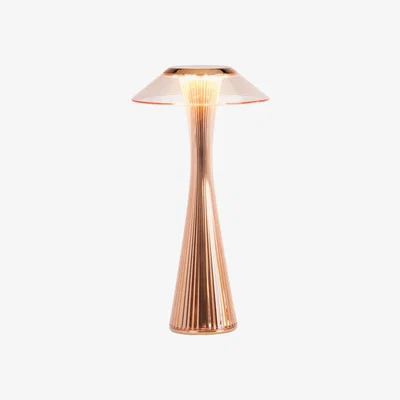 Made in Design Space Outdoor Table lamp - / LED - Rechargeable by Kartell Pink/Orange/Metal
