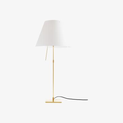 Made in Design Costanza Table lamp - / H 76 to 110 cm by Luceplan White/Gold