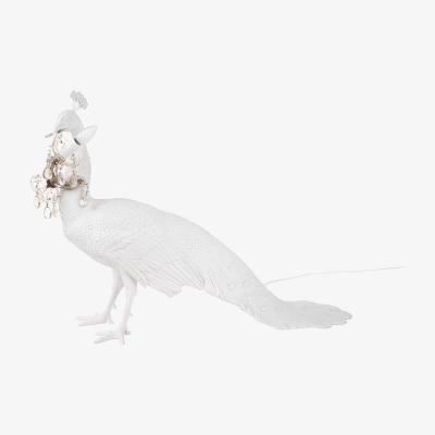 Made in Design Peacock Lamp - / Resin - Peacock-shaped lamp / L 100 x H 69 cm by Seletti White